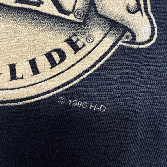 Vintage 90s Harley Davidson Graphic T Shirt XL Wide Glide Biker 1996 Made in USA - Picture 6 of 8
